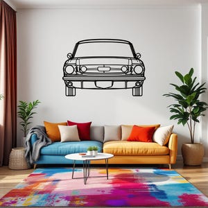 Mustang 1965 Front Car Silhouette Wall Art, Metal Car Wall Decor, Gift For Car Lovers, Car Gift For Him, Car Guy Gift
