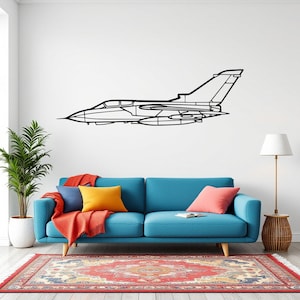 Tornado Aircraft Silhouette Wall Art, Airplane & Helicopter Metal Decor, Gift For Pilot, Plane Wall Art, Aviation Decor