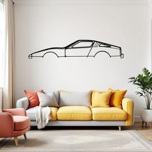 SV1 Car Silhouette Wall Art, Metal Car Wall Decor, Gift For Car Lovers, Car Gift For Him, Car Guy Gift