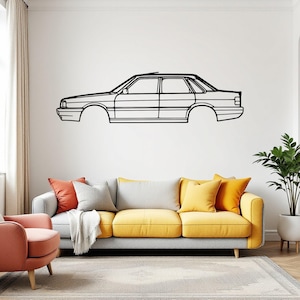 90 Typ 85 1986 Detailed Car Silhouette Wall Art, Metal Car Wall Decor, Gift For Car Lovers, Car Gift For Him, Car Guy Gift
