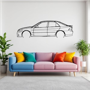 IS 300 2002 Detailed Car Silhouette Wall Art, Metal Car Wall Decor, Gift For Car Lovers, Car Gift For Him, Car Guy Gift