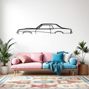 Cougar 1969 Classic Car Silhouette Wall Art, Metal Car Wall Decor, Gift For Car Lovers, Car Gift For Him, Car Guy Gift
