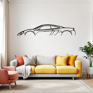 650S Car Silhouette Wall Art, Metal Car Wall Decor, Gift For Car Lovers, Car Gift For Him, Car Guy Gift