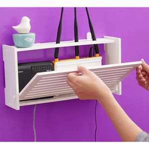 Wifi Router Storage Box Plastic Shelf Wall Hangings Bracket Cable Organizer Wifi Router Storage Box Plastic Shelf Wall Hangings Bracket Cable Organizer
