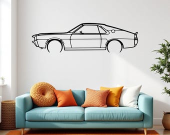 Silueta metálica de un AMX de 1969 para pared, decoración para garaje, coche clásico y cueva de hombre.