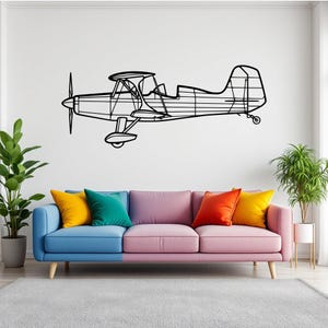 Starduster too Aircraft Silhouette Wall Art, Airplane & Helicopter Metal Decor, Gift For Pilot, Plane Wall Art, Aviation Decor