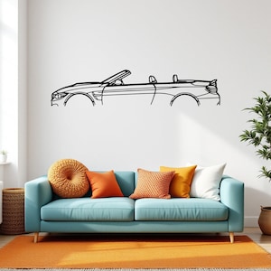 M4 F83 Cabrio Car Silhouette Wall Art, Metal Car Wall Decor, Gift For Car Lovers, Car Gift For Him, Car Guy Gift