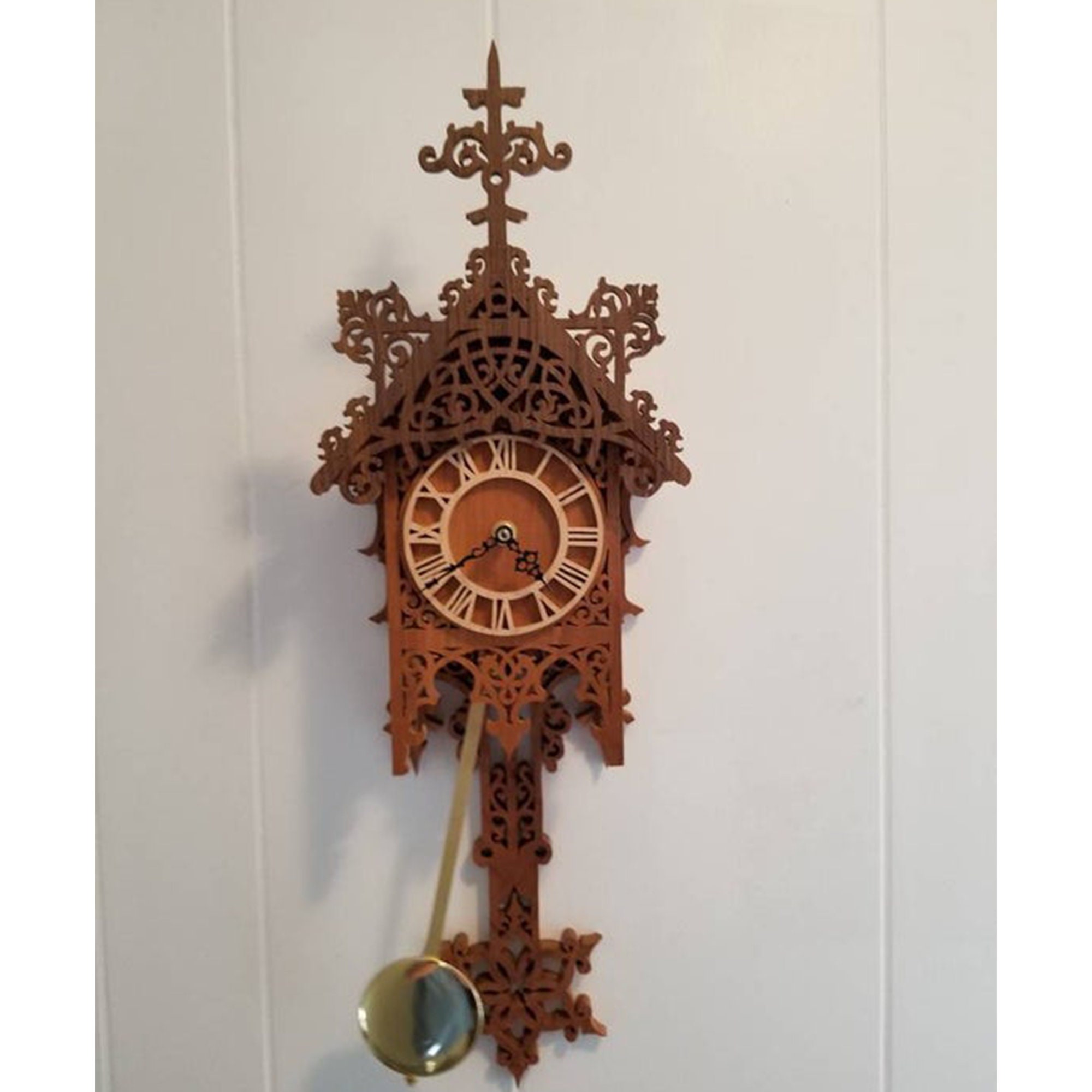 Laser Cut Pendulum Wall Clock Cdr Ai Dxf Eps Pdf Svg Etsy