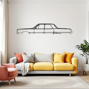 Fury 1967 Classic Car Silhouette Wall Art, Metal Car Wall Decor, Gift For Car Lovers, Car Gift For Him, Car Guy Gift