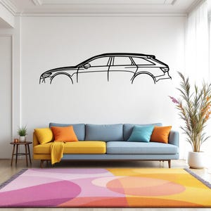 RS6 Car Silhouette Wall Art, Metal Car Wall Decor, Gift For Car Lovers, Car Gift For Him, Car Guy Gift