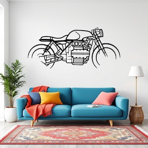 K1100 Cafe Racer Active Motorcycle Silhouette Wall Art, Metal Wall Decor, Gift For Motorcycle Lovers, Motorcycle Gift For Him, Birthday Gift