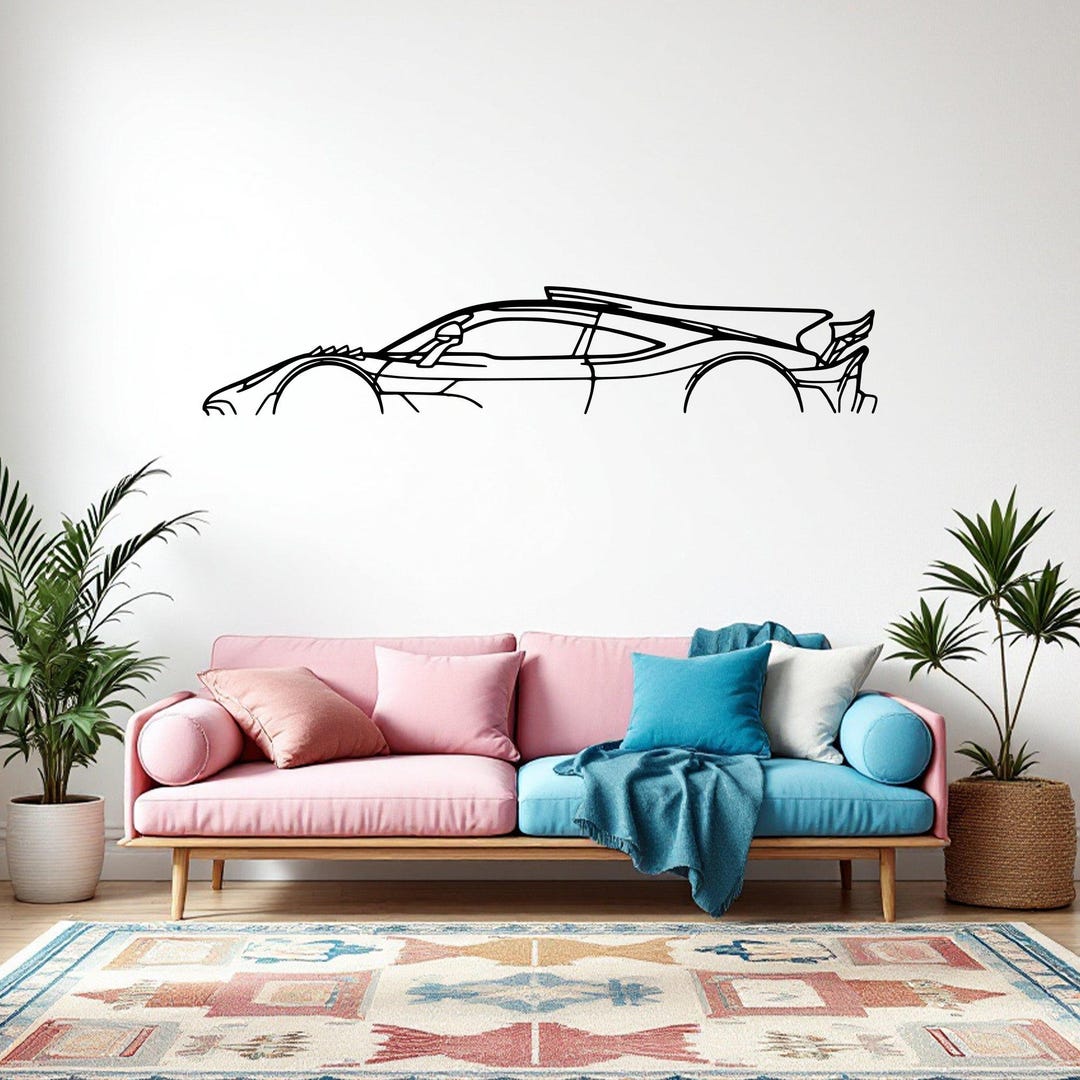 AMG One Metal Car Wall Art, Modern Silhouette Decor - Etsy