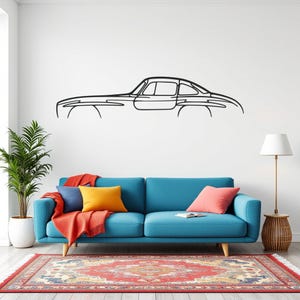 300 SL Car Silhouette Wall Art, Metal Car Wall Decor, Gift For Car Lovers, Car Gift For Him, Car Guy Gift