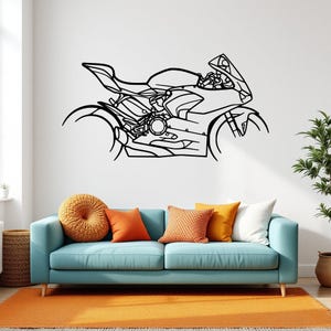 Panigale V2 2021 Motorcycle Silhouette Wall Art, Metal Wall Decor, Gift For Motorcycle Lovers, Motorcycle Gift For Him, Birthday Gift