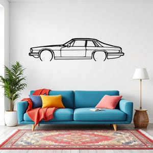 XJS Detailed Car Silhouette Wall Art, Metal Car Wall Decor, Gift For Car Lovers, Car Gift For Him, Car Guy Gift