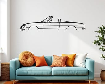 Alfa Spider 1979 Silhouette, Metal Car Wall Art