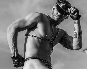 Cielo / Fotografía de fetiches de cuero / Escena fetichista de Londres / Impresión a color