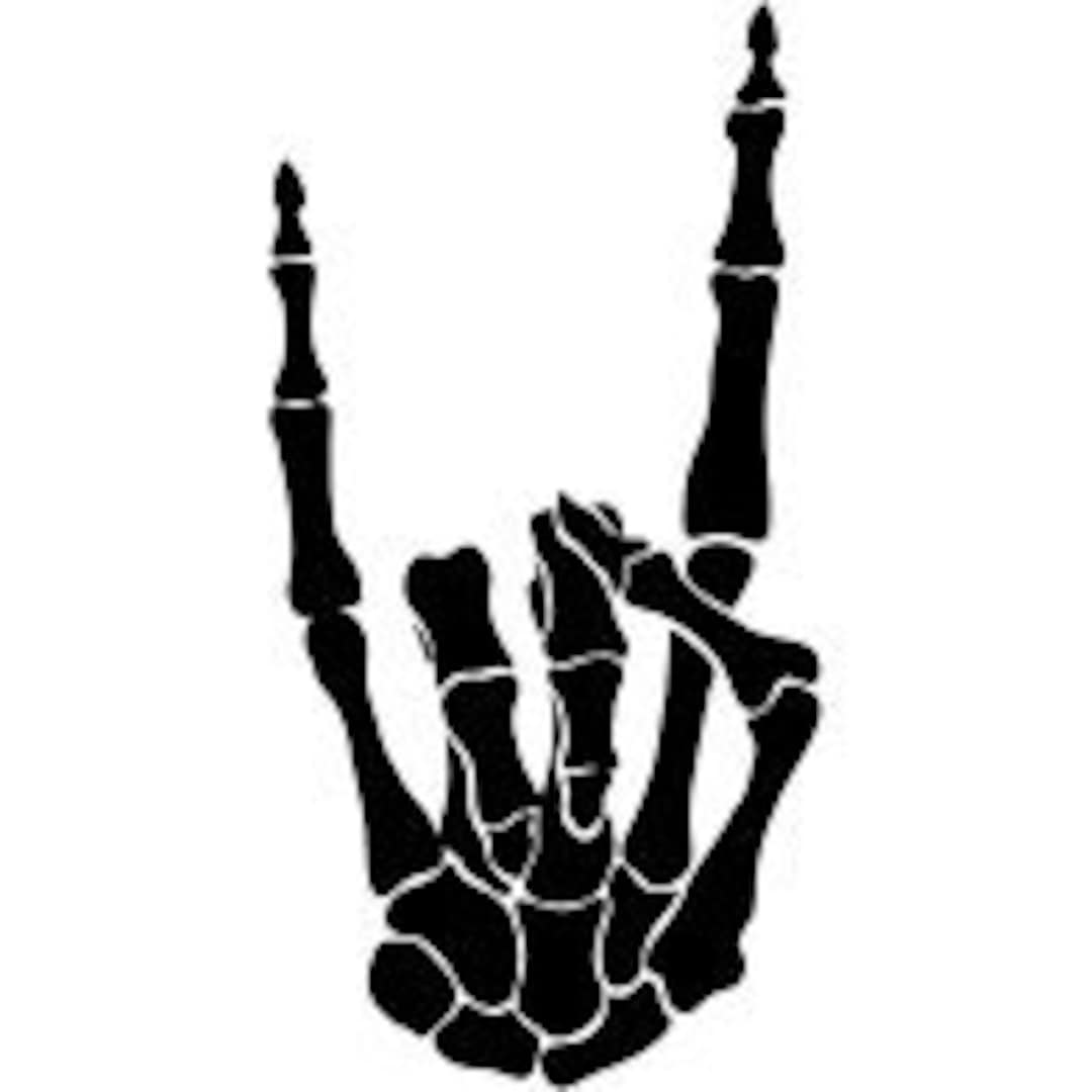 Rock/metal Hand Sign Decal Sticker Etsy