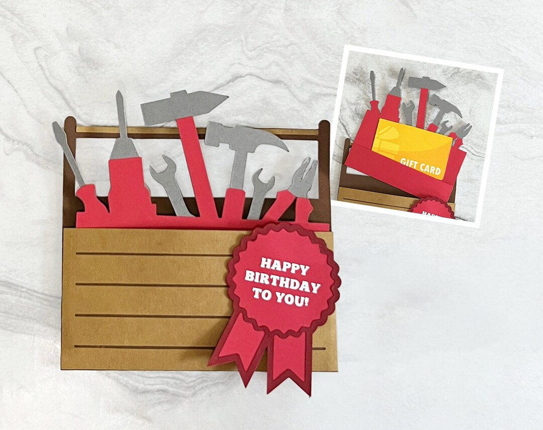 Tool Box Gift Card Holder, Tool Box Money Holder, Tool Box Birthday