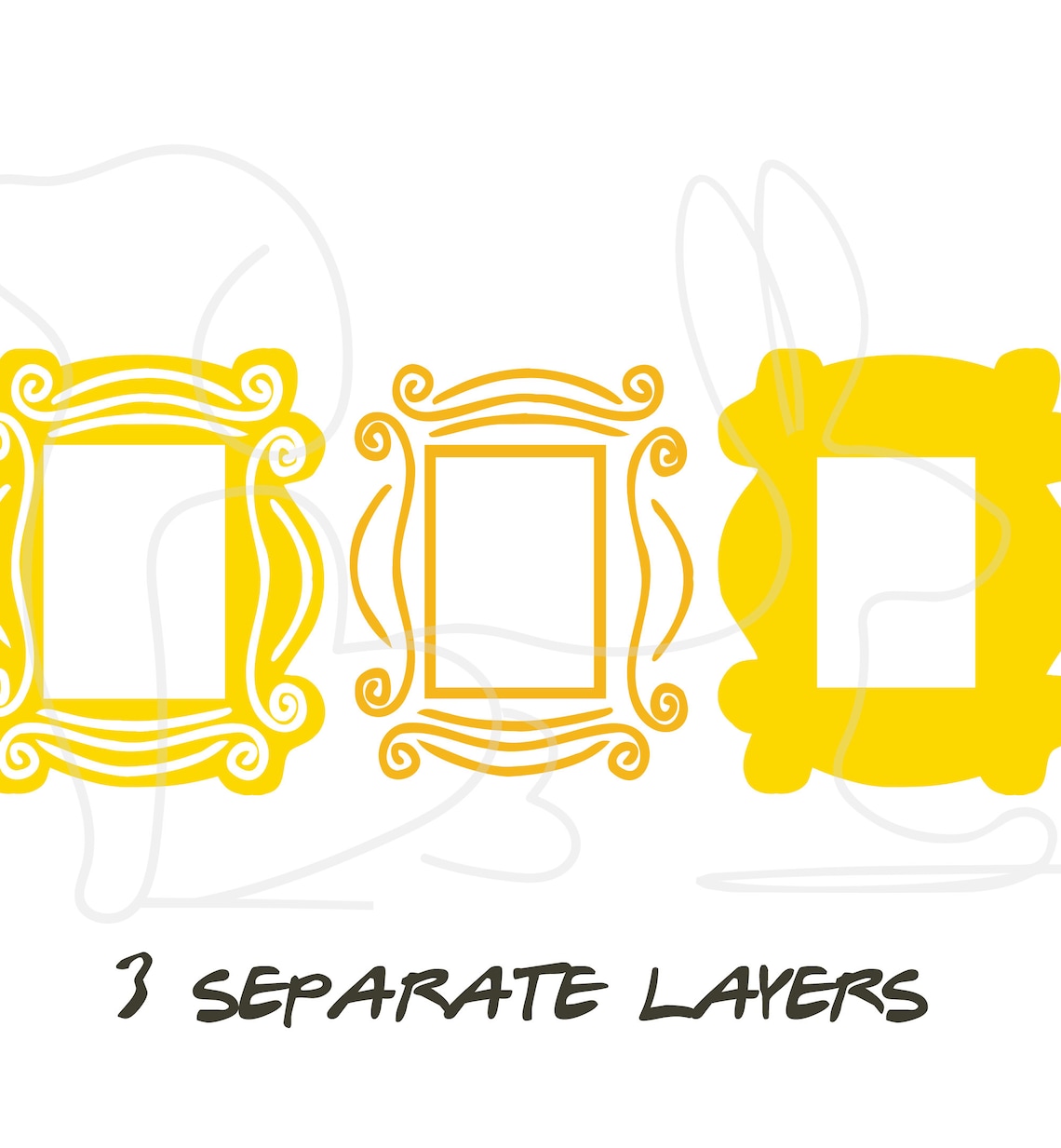 Yellow Picture Frame friends Inspired Friends Frame Etsy