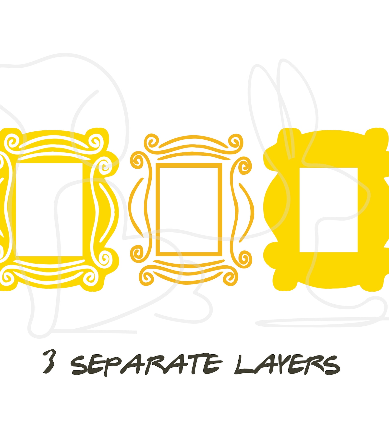 Yellow Picture Frame Friends Inspired Friends Frame Etsy