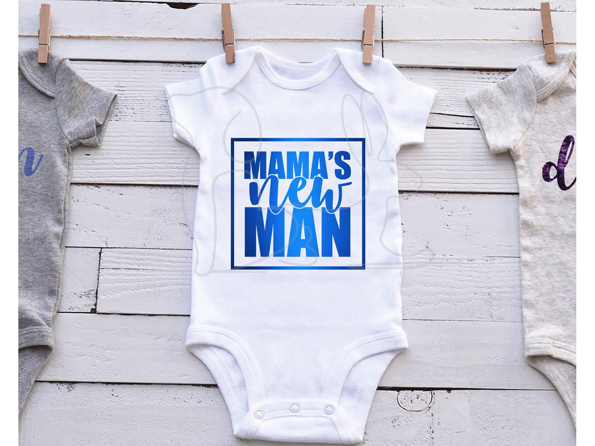 Mama's New Man vector, New Baby, Baby Boy, Newborn, Mama's Li…
