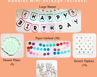 Mermaid Birthday Party-Mermaid Party Supplies -Mermaid Party-Mermaid Birthday-Mermaid Birthday Banner-Under the Sea-Girls Birthday Party