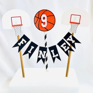 Basketball Birthday Cake Topper- Basketball Themed Birthday-1st Birthday-Basketball Decorations-Basketball Party Supplies-NBA-Basketball