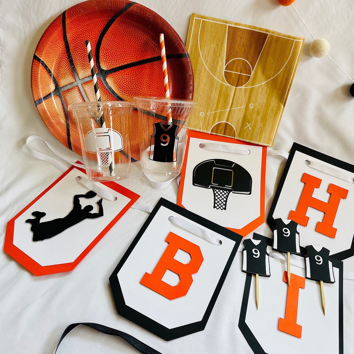 Baloncesto Cumpleaños Cupcake Toppers Baloncesto Temática Etsy