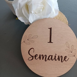 Cartes étapes en bois naissance, première année de bébé, cadeau naissance