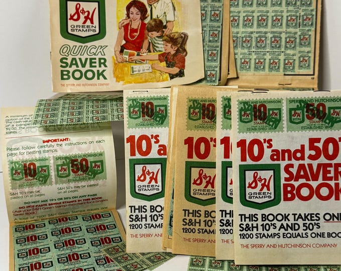 S & H Vintage Green Stamp Collection and Books Etsy
