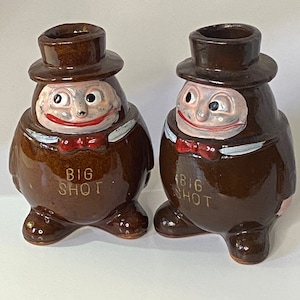 Vintage Japanese Ceramic Shot Glass Set (4)