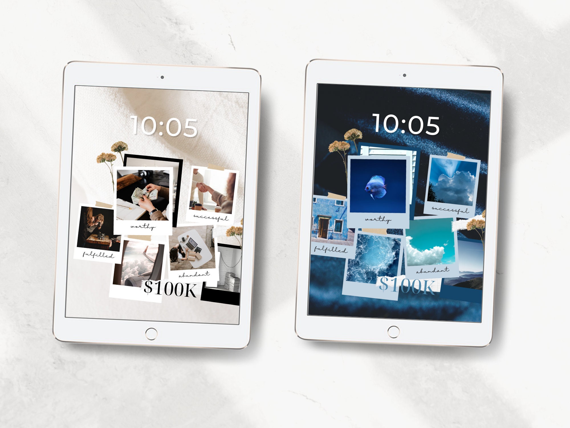 Minimalist Vision Board / iPad Wallpaper / Vision Board Etsy