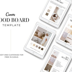 Mood Board Template / Brand Board Template / Brand Board Kit / - Etsy