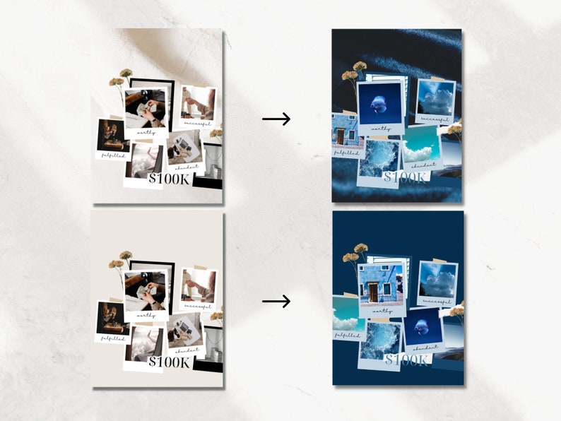 Minimalist Vision Board / iPad Wallpaper / Vision Board Etsy