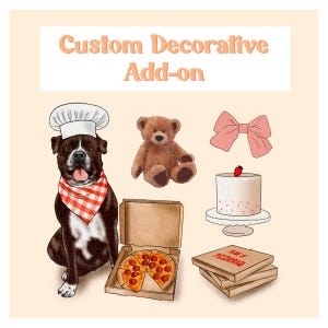 Complemento personalizado para retrato | Retrato de mascota Perro Regalo personalizado para amantes de las mascotas y los perros Arte