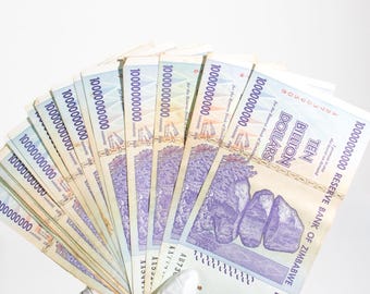 Zimbabwe Ten Billion Dollar Bill