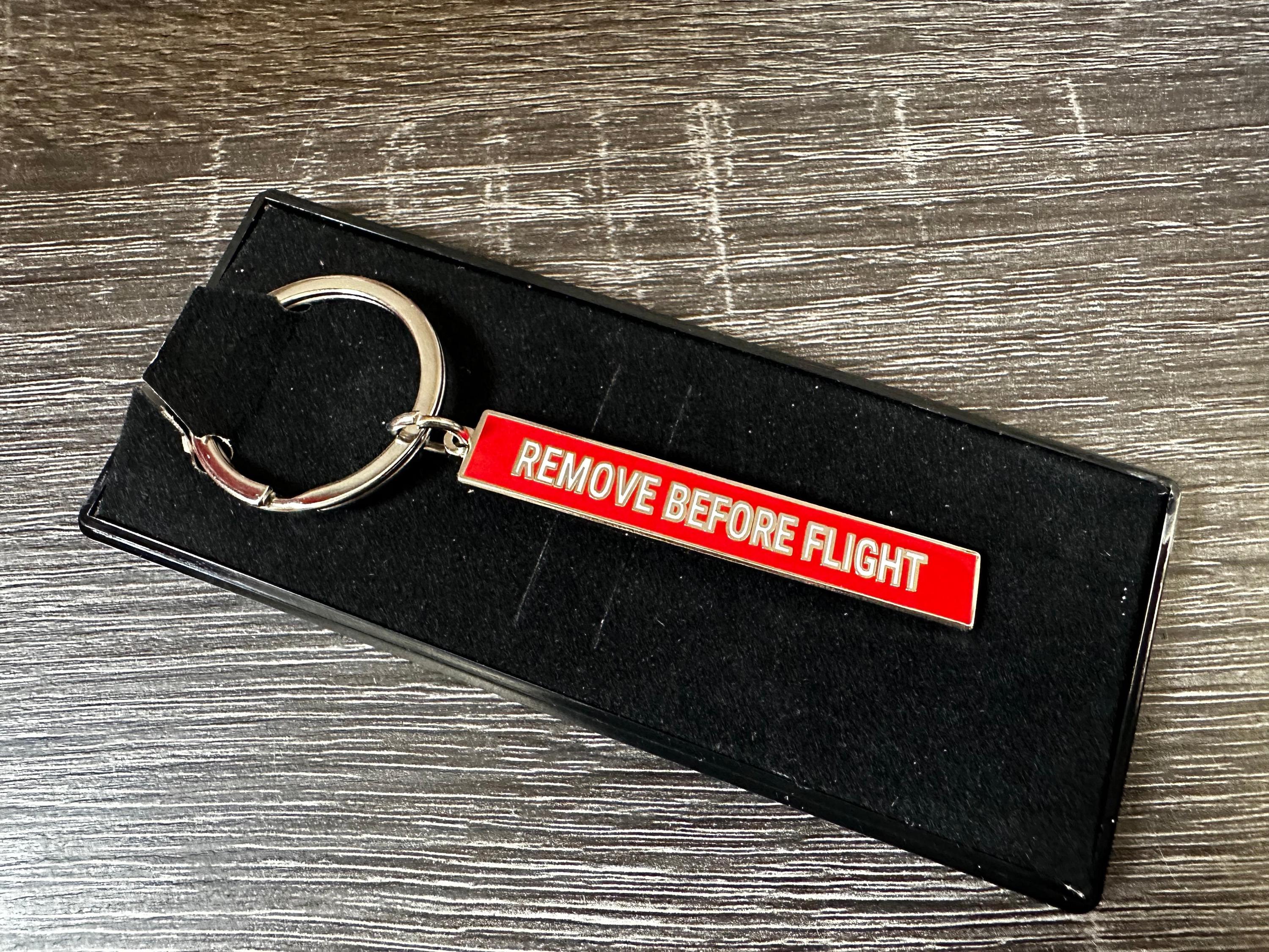 Remove Before Flight Keychain - Etsy