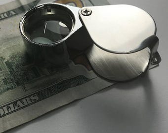 Folding Magnifier, Jewelry Loupe, Pocket Magnifying Glass
