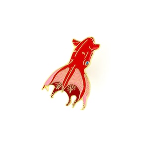 Emaille pin vampierinktvis (Vampyroteuthis infernalis)