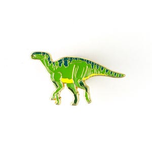 Pin esmaltado de iguanodón (Iguanodon bernissartensis)