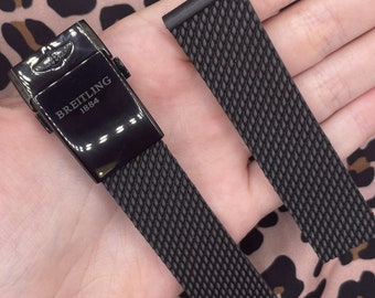 ブライトリング クロノマット 22/24mm用ルーロー ラバーストラップ