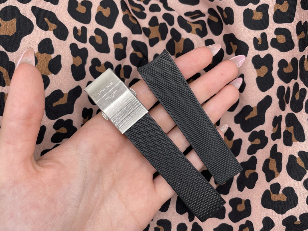 Rubber Watch Strap for LONGINES, Replacement Longines Watch Strap, Used