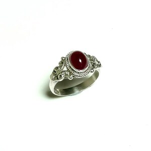 Pink Ruby Vintage Sterling Silver Ring 925 Solid Silver Ring, Ruby Ring, Gemstone Ring, 925 Sterling Silver Ring, Ring for wedding occasion