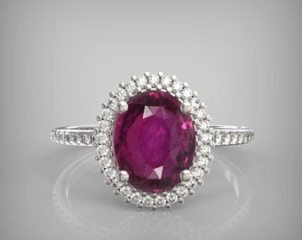 Anello con rubino, anello di fidanzamento, regalo personalizzato, anelli per donna, regalo di San Valentino, gioielli con rubino, anelli con pietra portafortuna, regalo per lei, anello in argento,