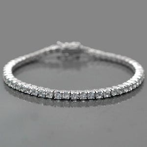 Natural Aquamarine Bracelet, 925 Sterling Silver Bracelet, Tennis Bracelet, Aquamarine Jewelry, March Bracelet, Gift For Her Christmas Gift