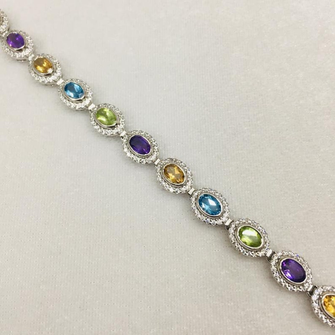 ブレスレット Multicolor Crystal Cuff Multicolor Crystal Bracelet, Cuff Bracelet, Black Colorful