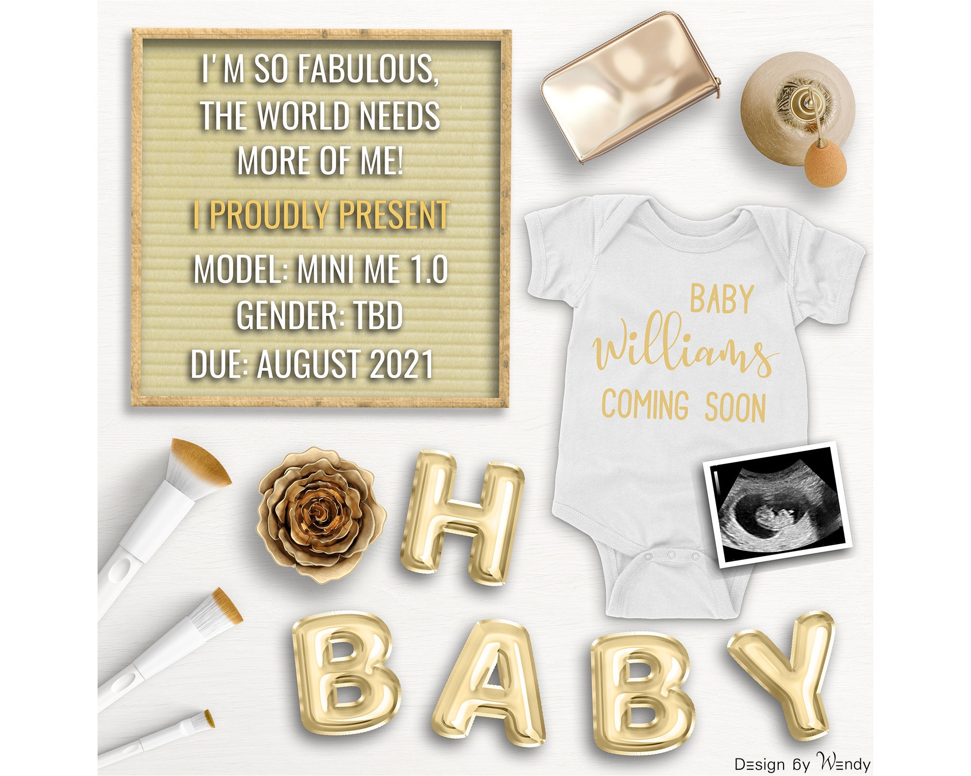Oh Baby Single mom pregnancy announcement. Mini me baby Etsy