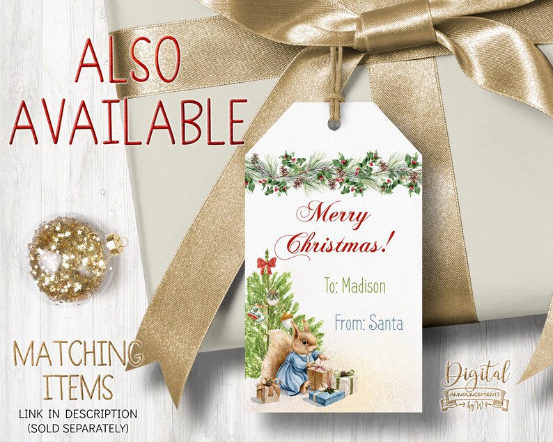 Printable Christmas Gift Tag for Kids Presents. Editable Kids - Etsy