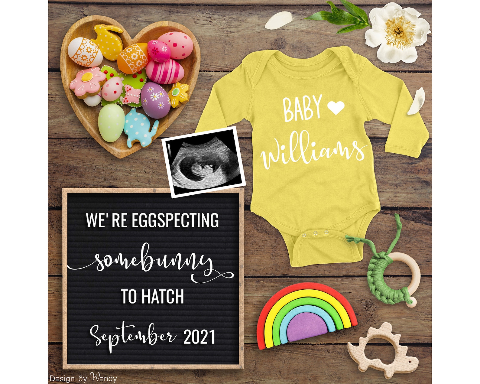 Digital Pregnancy Announcement Easter Baby Announcement Etsy